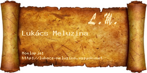 Lukács Meluzina névjegykártya