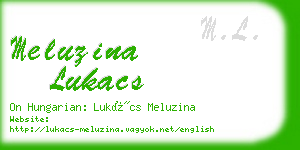 meluzina lukacs business card